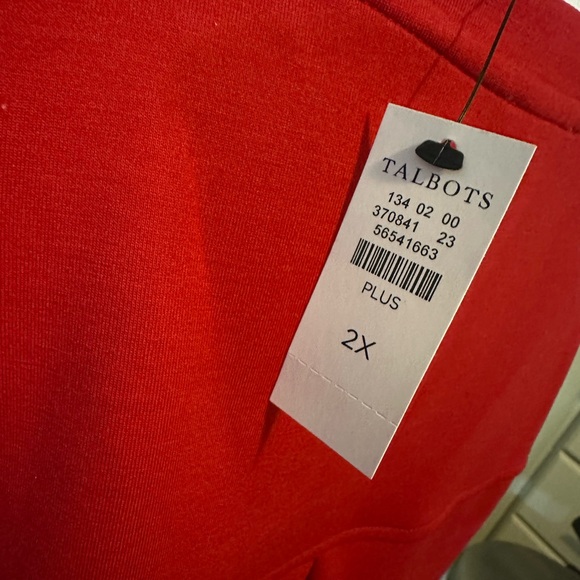 Talbots PLEATED BACK MODERN SCUBA PULLOVER NWT Red Size 2X - Picture 6 of 12